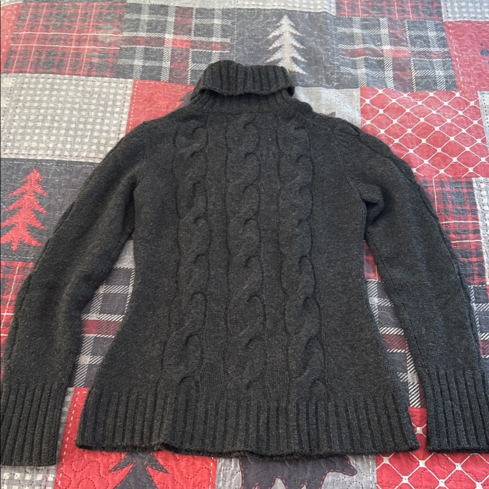 Christopher Fischer Gray Cashmere Turtleneck Sweater